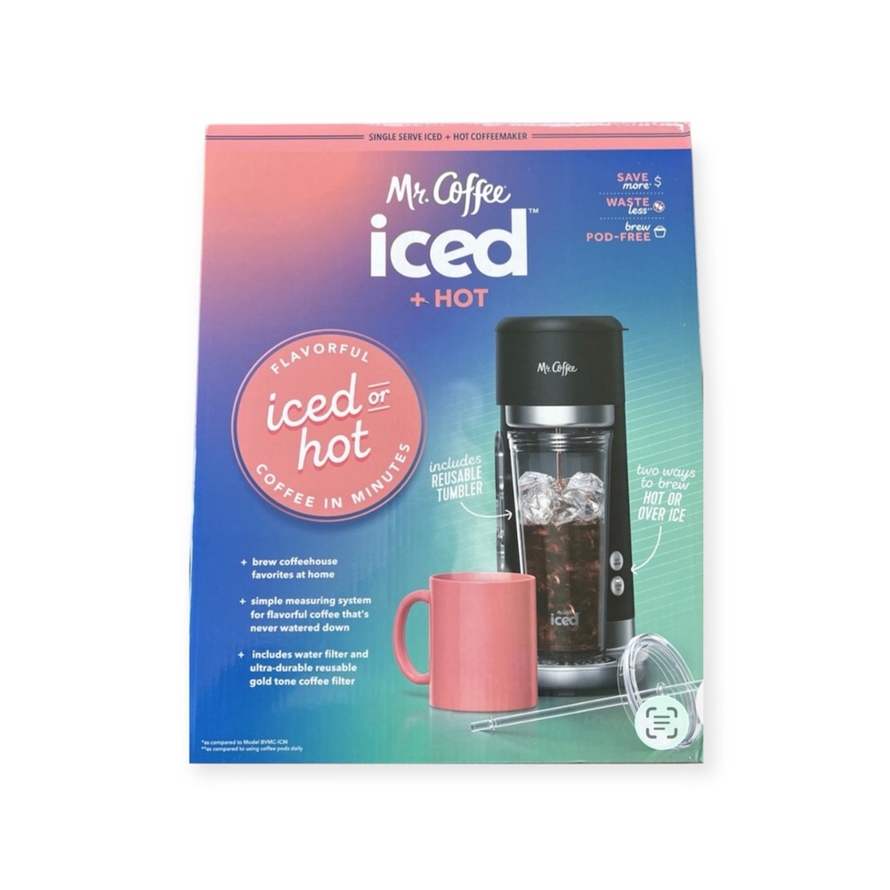 Mr. Coffee Iced + Hot Coffee Maker with Reusable Tumbler - Black
